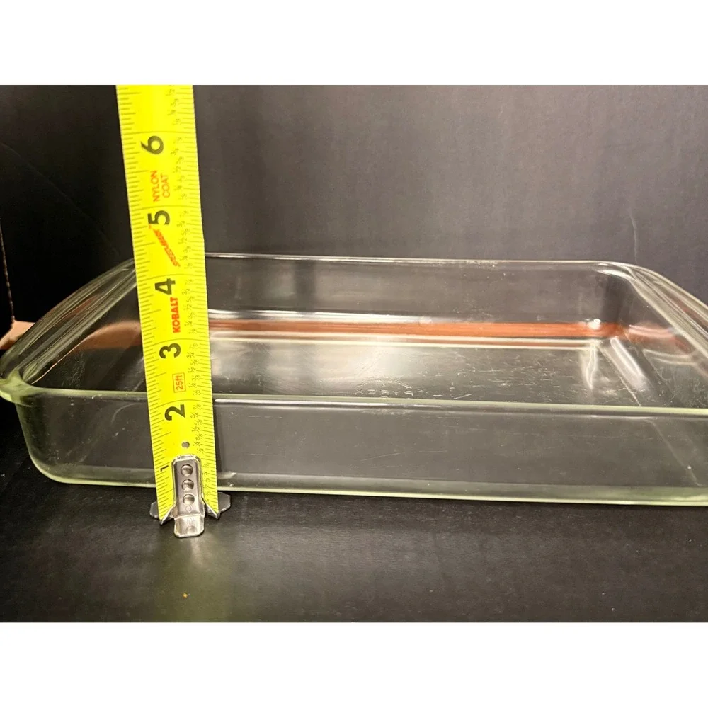 Vintage Pyrex 232 2QT Clear Glass Rectangular Baking Dish Casserole Pan 12x7x2